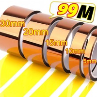 99/33m High Temperature Heat Tape Thermal Insulation Tapes Polyimide Anti Static Adhesive Tape for 3D Printing Board Protection