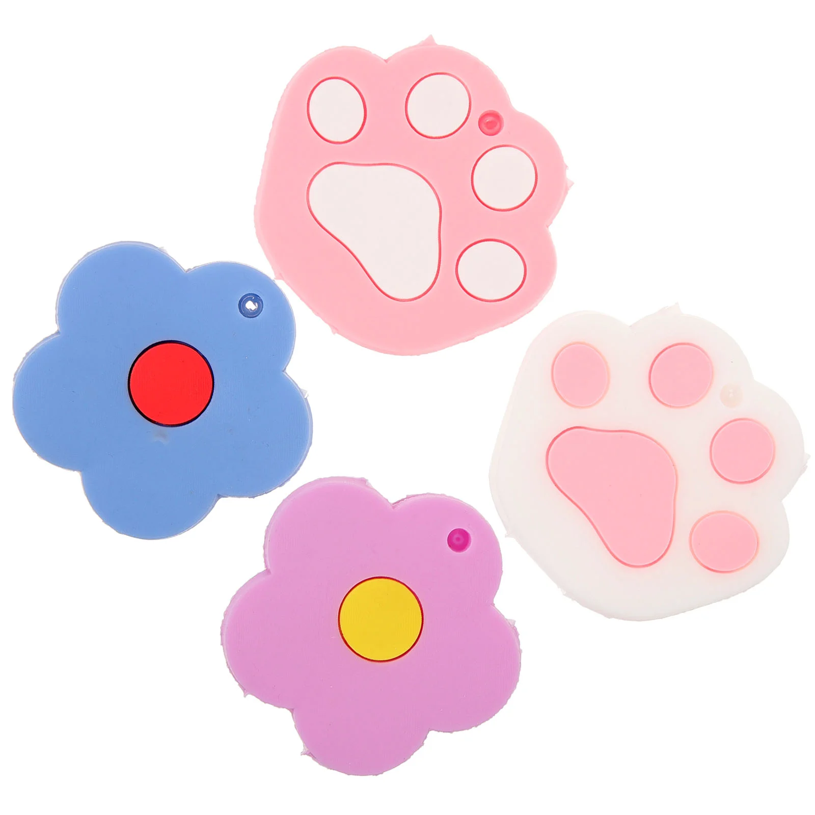 4 Pcs Cartoon Animal Silicone Protective Cover Key Chain Student Keychain Pendant Set 4pc Covers