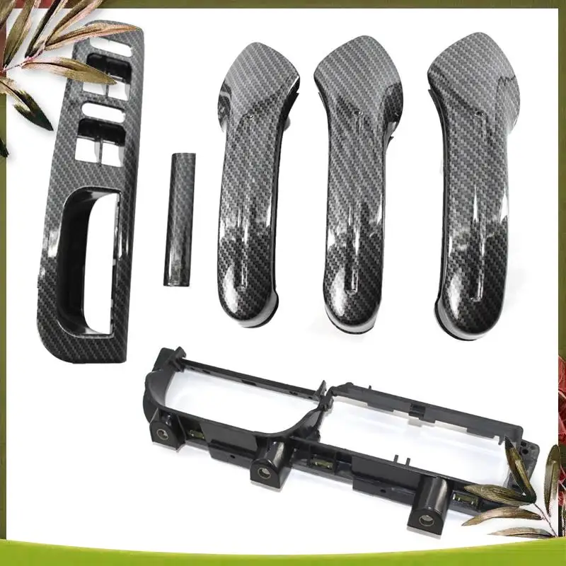 

AB98-Внутренняя ручка автомобиля, дверная ручка, узор из углеродного волокна для VW Bora Golf 4 MK4 для Jetta 1999-2004 Golf 4 Mk4 2004