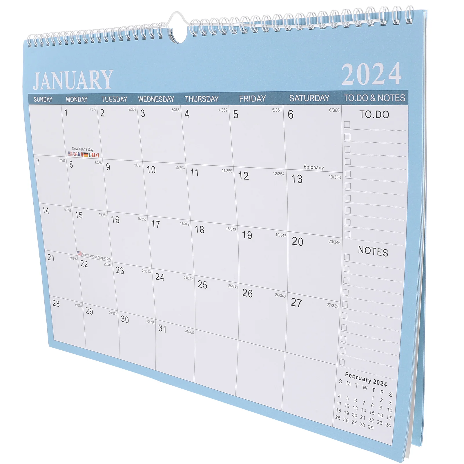 2025 English Calendar Sturdy Daily Use Noting Hanging Large 2024 Hanging Calendar Lunar Household