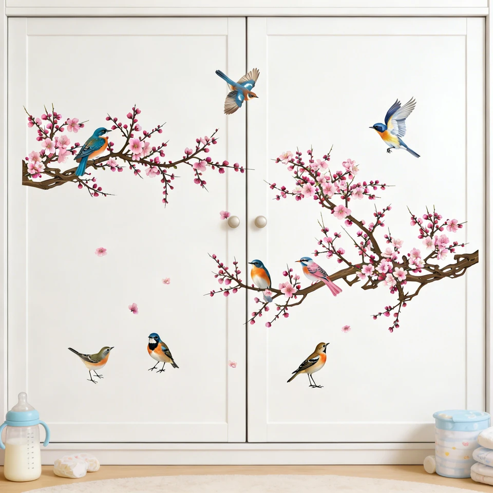 Branching Bird Cherry Blossom  - đánh giá và giá Flower Wall Panel