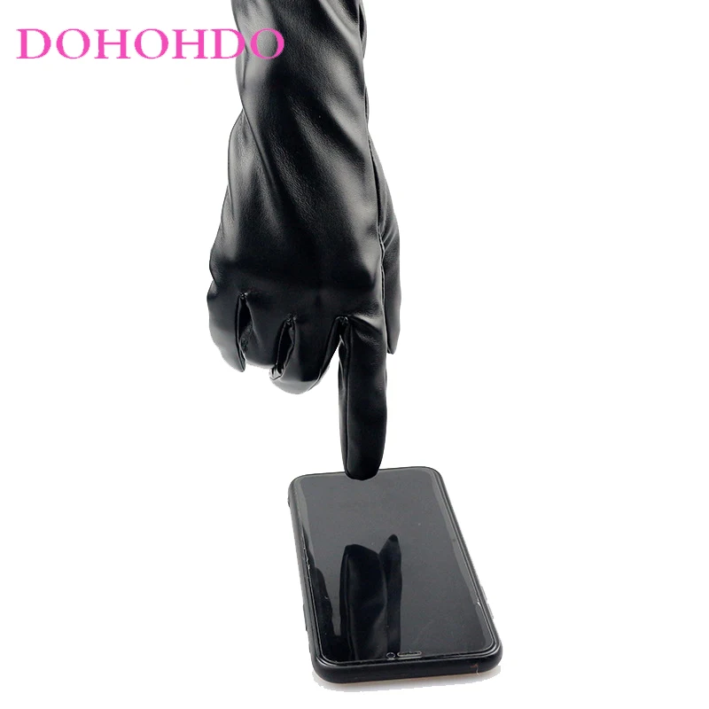 2026 50 سنتيمتر شاشة تعمل باللمس الجلود اضافية طويلة قفازات إطالة الرقص الجلود وسادات الكوع أسود مثير ملهى ليلي السيدات قفازات Perчатки #4