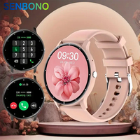 SENBONO Women Smart Watch Bluetooth Call Custom Dial Camera Control 100+ Sport Modes Fitness Tracker Smartwatch for Android iOS