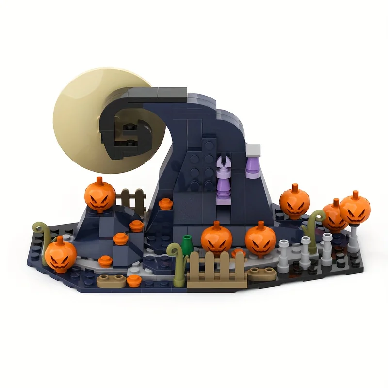 MOC Halloween Pumpkin Witch Nightmareal Before Christmas Building Block Set Magic Hat Anime Figure Brick Halloween Gift Toys