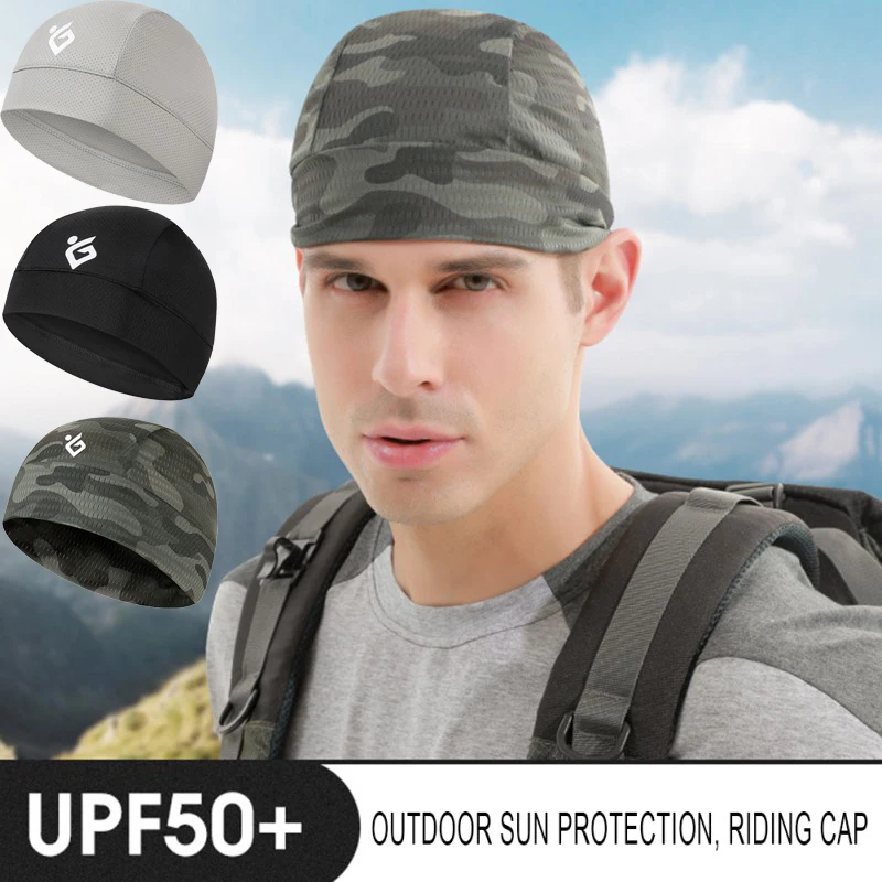 Cooling Skull Cap Ice Silk Quick Dry Hats Summer Sunscreen Cap Outdoor Cycling Hat Breathable Brimless Caps Bicycle Headscarfs