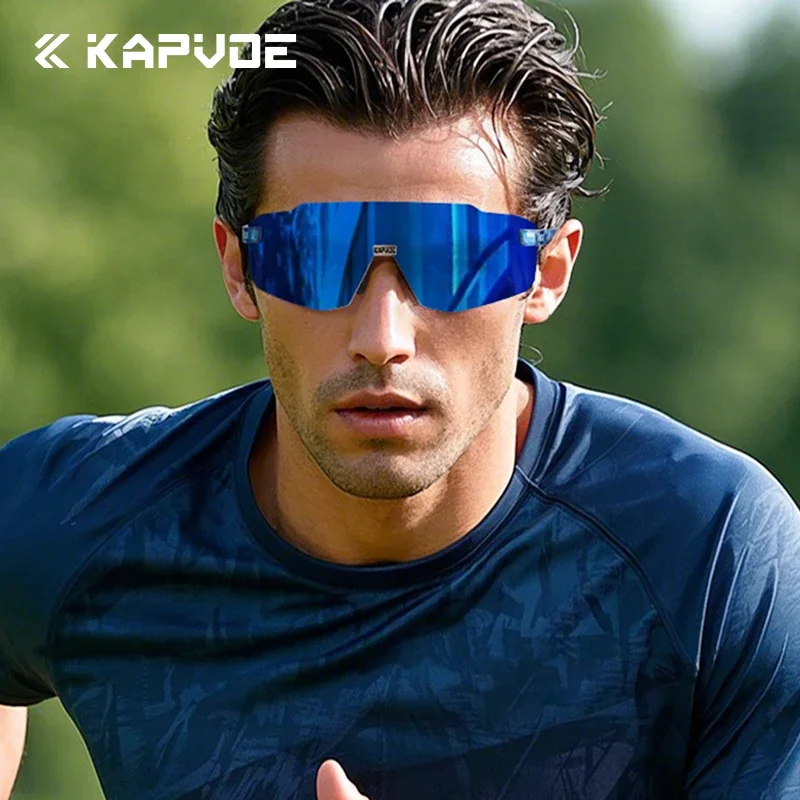 Kapvoe-Lunettes de soleil photochromiques pour hommes et femmes, ultralégères, coupe-vent, UV400, cyclisme, vélo de route, VTT, mode