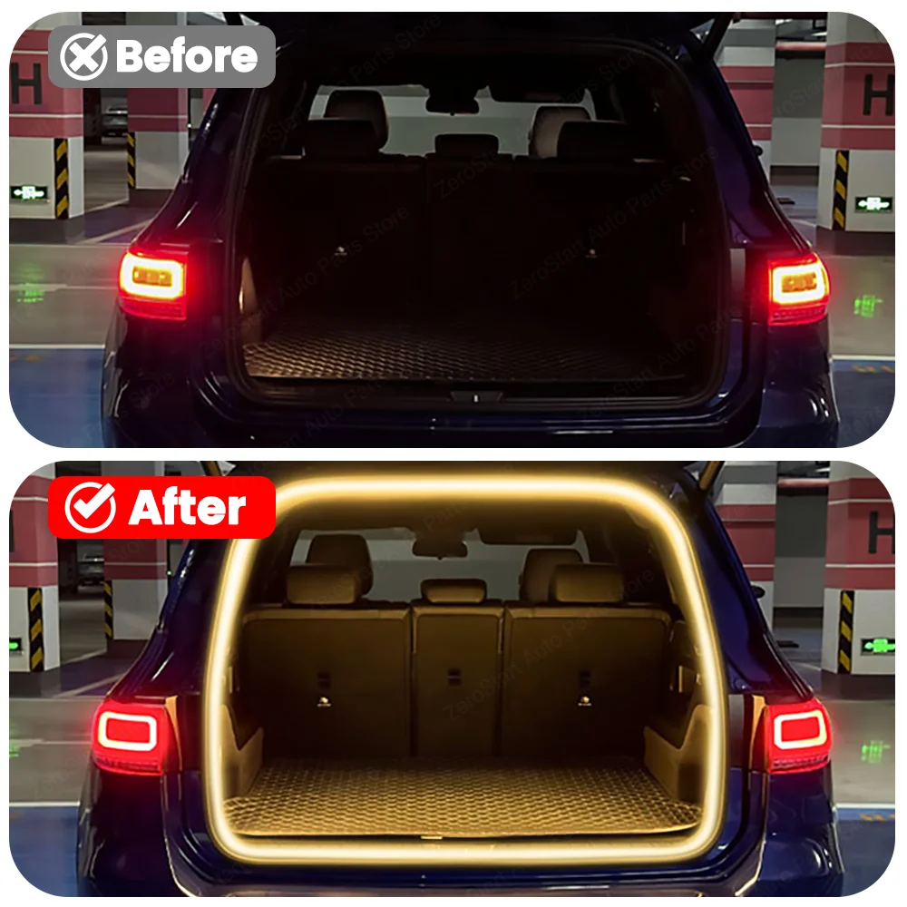 

4.05 Meters Car Trunk Flowing Light Strip For Mercedes-Benz Modified Ambient Lighting DIY Cutting Tail Box Brightening Lamp