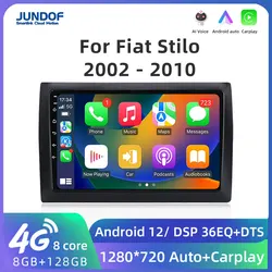 For Fiat Stilo 2002-2010 Car Radio Navigation GPS Multimedia Video Player WiFi SWC Auto Stereo BT Android 12 Autoradio No 2din