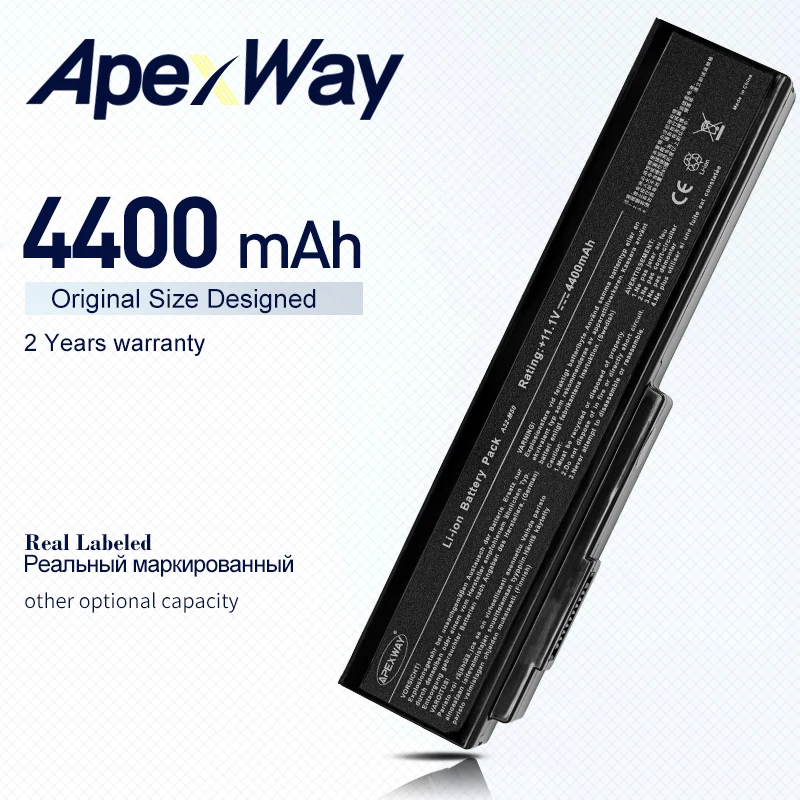 

ApexWay 4400mAh Laptop Battery For Asus N61 N61J N61Jq N61V N61Vg N61Vn A32-N61 N61Ja M50s N53S A32-N61 A32-X64