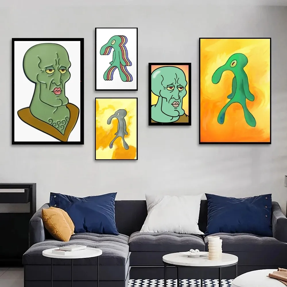 ملصق الحبار لغرفة المعيشة ، طباعة فنية للبار ، ديكور الأثاث ، 1 وحش #4