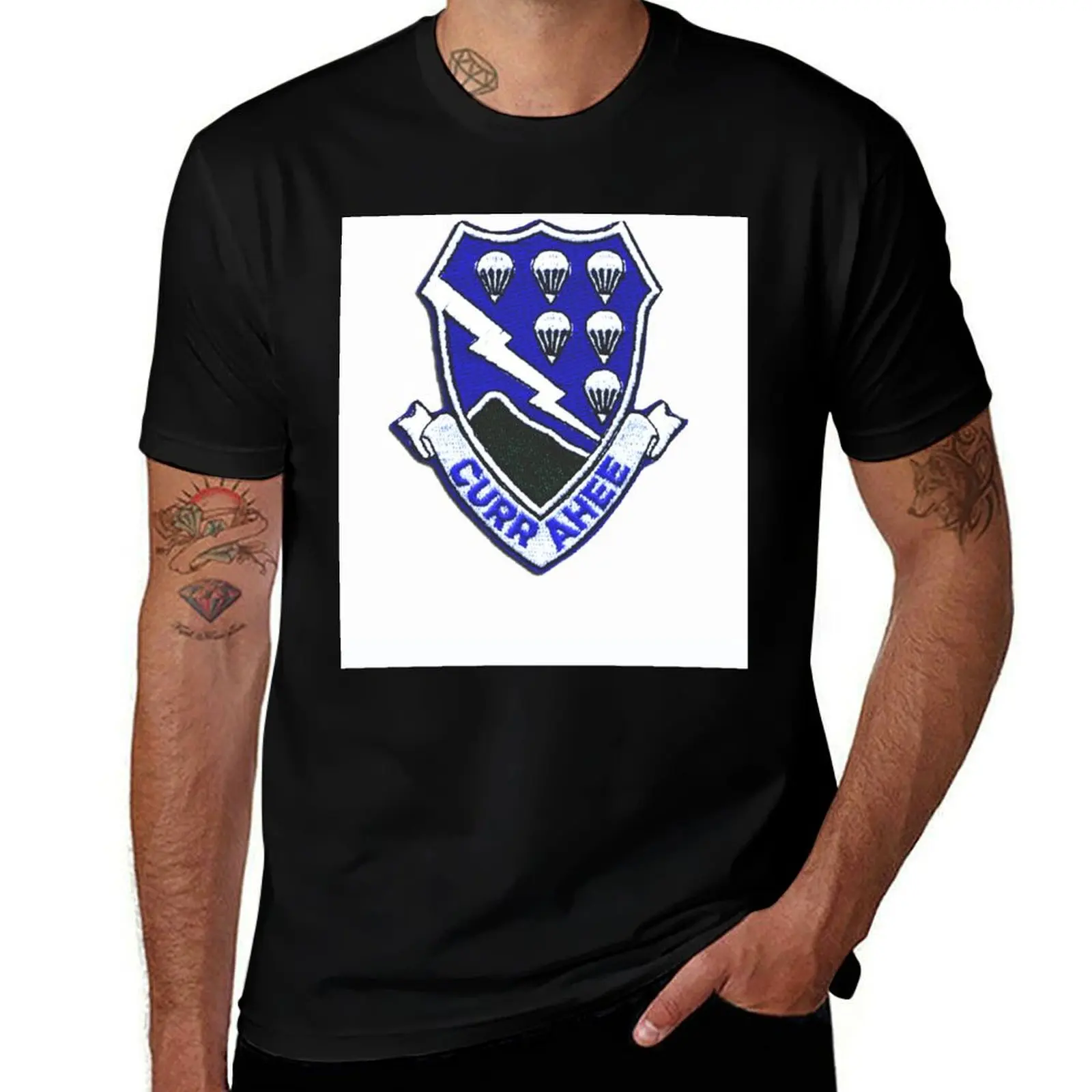 Currahee Patch 101st Airborne T-Shirt Sports Basic Short Sleeve T-Shirt