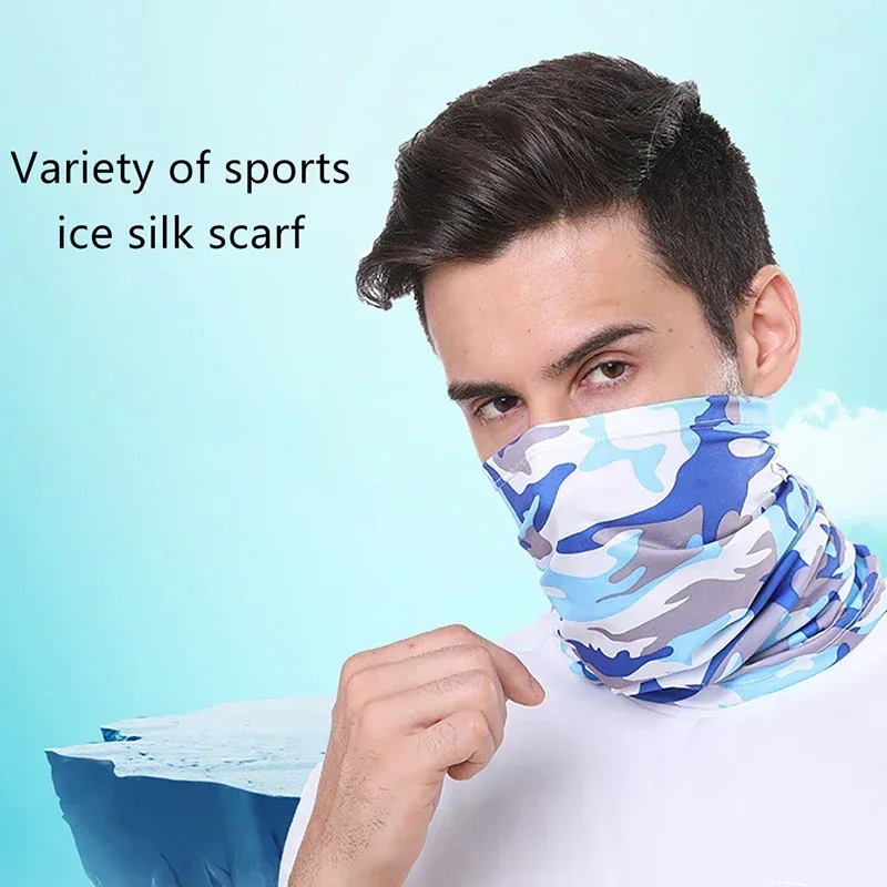 Outdoor UV protection bandana scarf neck warmer multifunctional fishing hiking cycling face head wrap cover bandana headband cap