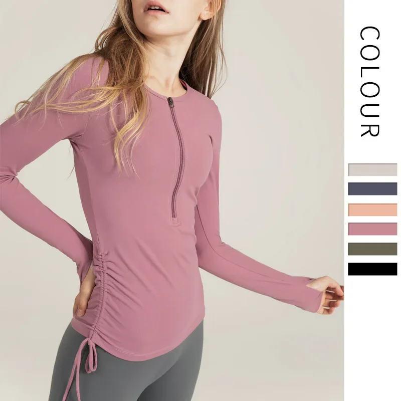 

Sport Jacket Women Long Sleeve Zipper Running Workout Sport Yoga Fitness Sportswear Female Sport Coat Woman Tops Jackets