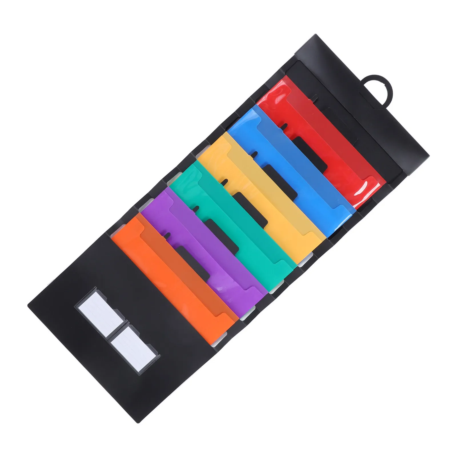 

Expandable 6 Pocket Rainbow Accordion File Organizer Wall Hanging Folder for Office Letter Size Documents Portable Paper Storage