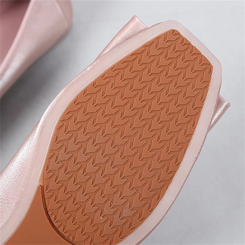 Flats Shoes Women Summer Slip On Ballet Flats Dress Shoes PU Leather Fashion Ballerina Shoes For Women 42 43 44