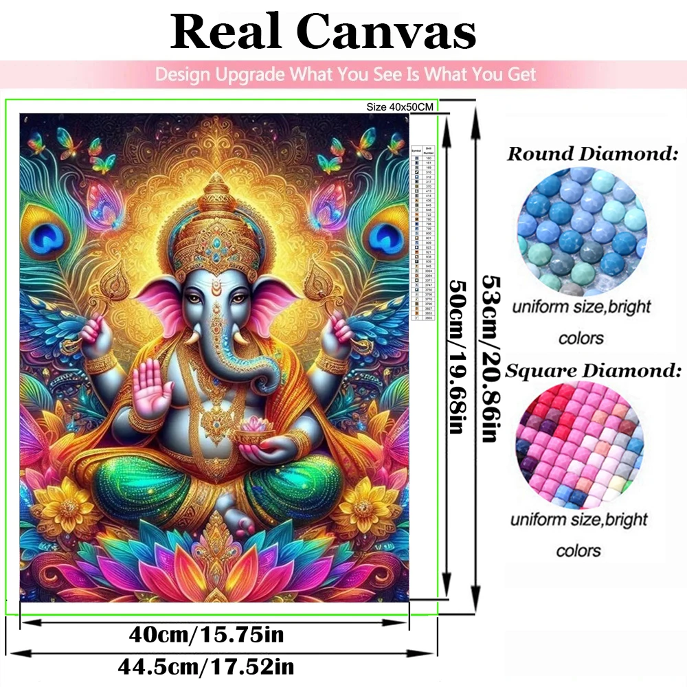 DIY Diamond Painting Ganesh Goddess Lakshmi Embroidery Cross Stitch kits Full Square Round diamond Mosaic Hindu God,Home Decor