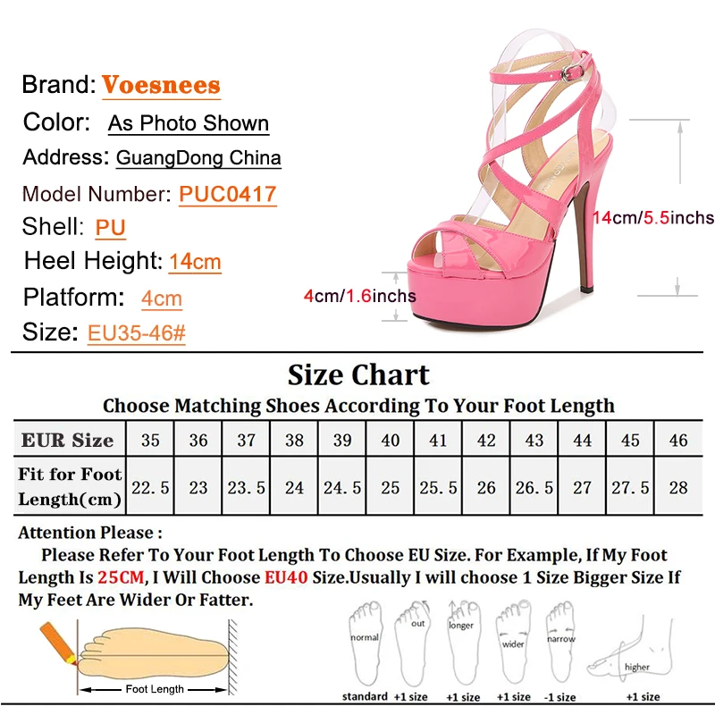 Ankle Buckle Summer Model Shoes For Women Large Size 46 Cross Strap Party High Heels Gladiator Fashion Platform Sandals Ladies