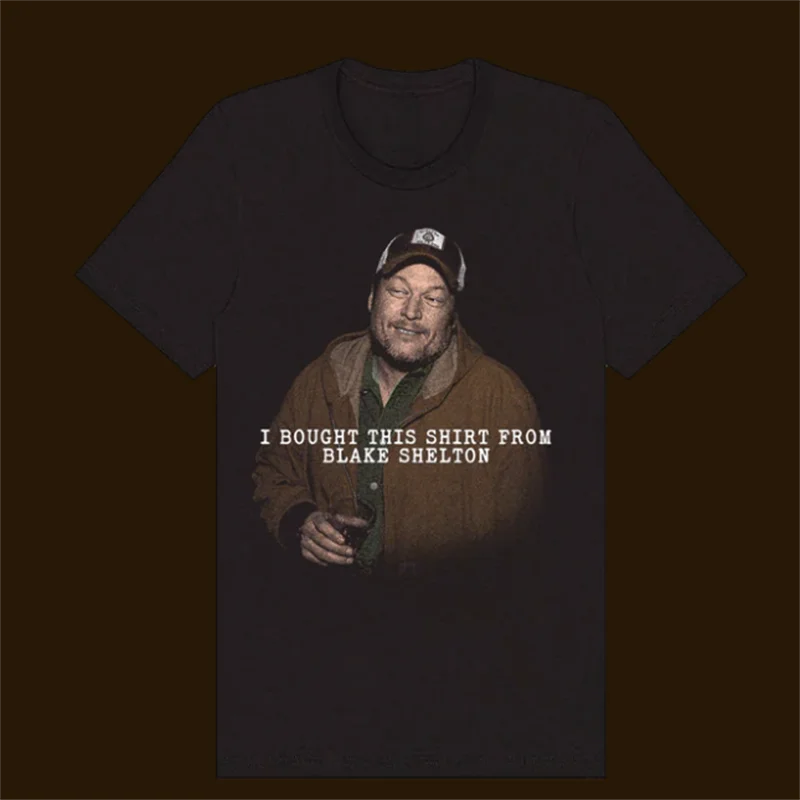 Blake Shelton Merch T-shirt Men Short Sleeve Tee Unisex Tops Clothes Causal Female Y2K Tops