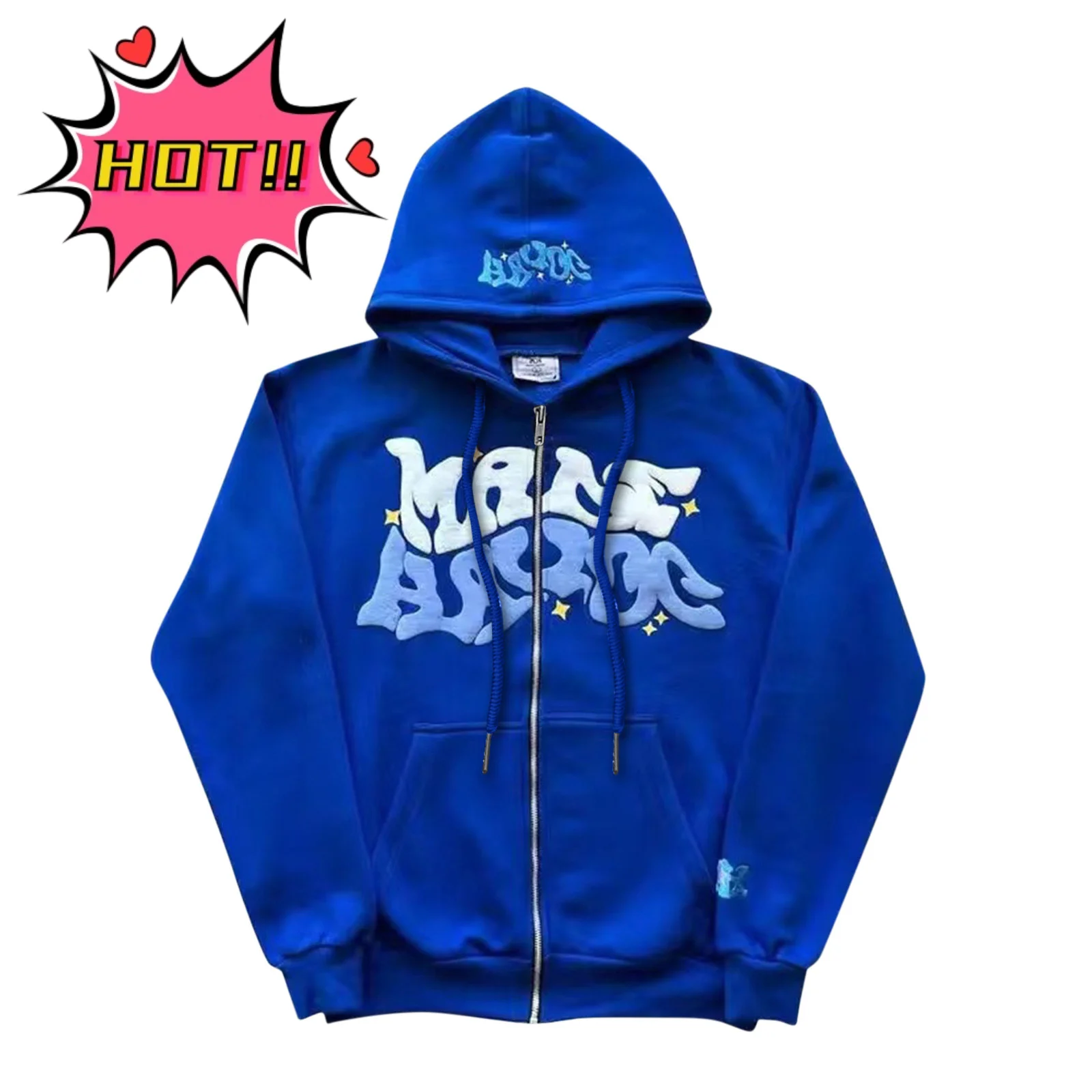 

Street Fashion Offset Print Graphic Hoodie | Retro Y2k Streetwear | Oversized Grunge Aesthetic Zip Up Jacket & Pullover