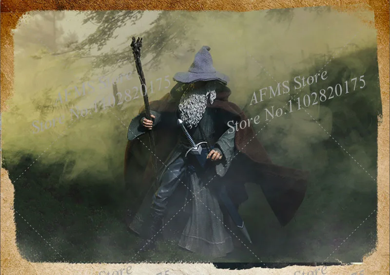 1/12 스케일 Collectible Figure Gandalf Cloak 반지의 제왕 마법사 옷 맞는 6 인치 DST 남자 군인 액션 피규어 바디 인형