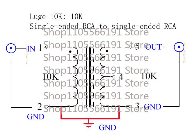 10K: 10K wide frequency response, 20Hz ~ 120KHz -1.6DB Permalloy audio transformer Copper-plated shield double-sided circuit