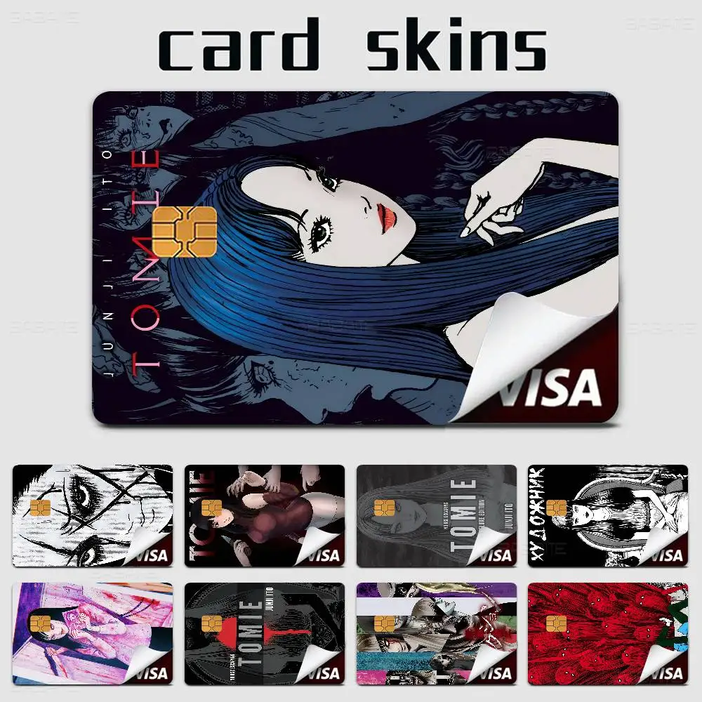 Tomie Junji Ito Anime Front Cover Film Sticker Skin for Credit Debit Card Small Large Chip