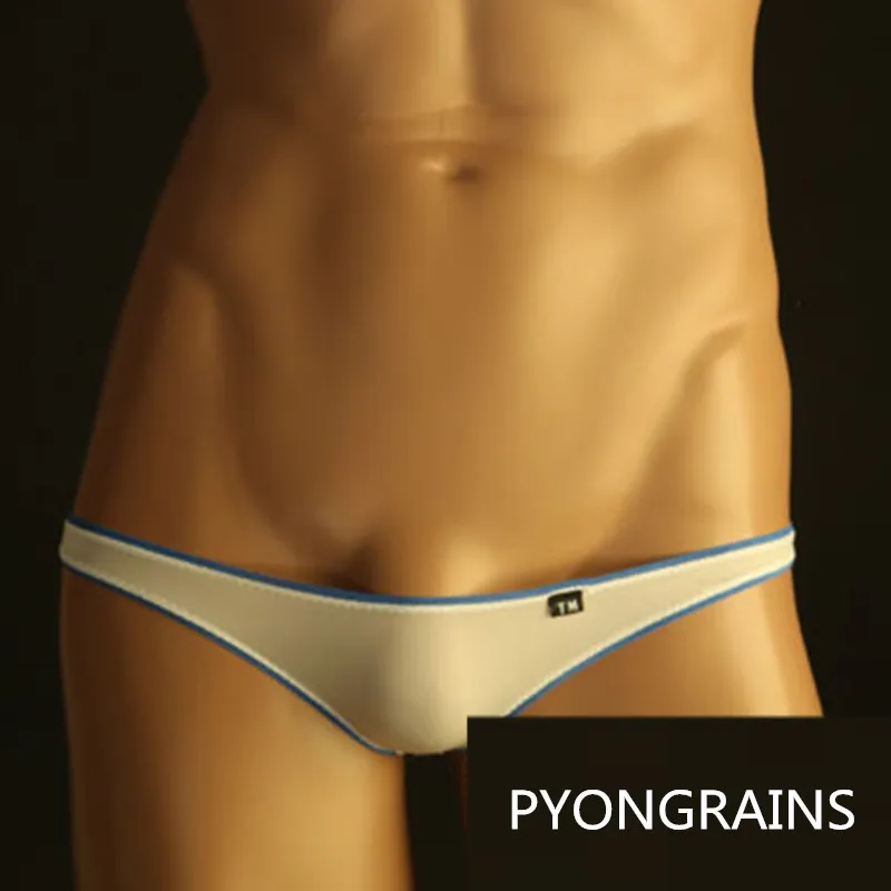 new Men\'s Underwear Gay Thong Sex Men\'s Underwear Sexy T Pants Breathable Thin Silky Stretch Thong jockstrap men