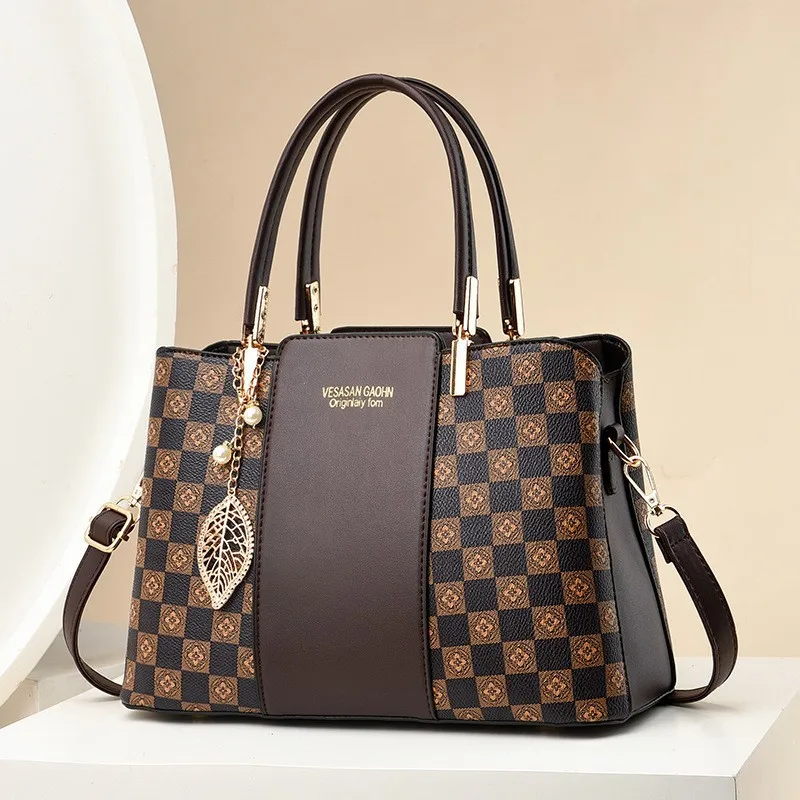 

Elegant Handbag for Women High Quality Leather Top-Handle Bags Purse Ladies Shoulder Crossbody Bag Large Casual Tote 2025 Hot
