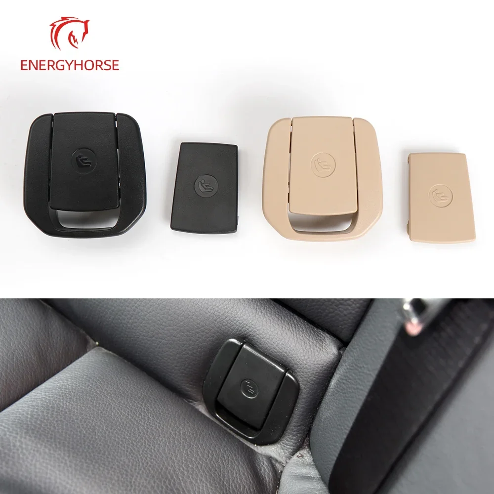 

52207319686 Black Beige Car Rear Child Seat Fixing ISOFix Cover For BMW 1 3 Series F30 F31 F20 F21 F22 F80 M3 F34 X1 E84 E90 E87