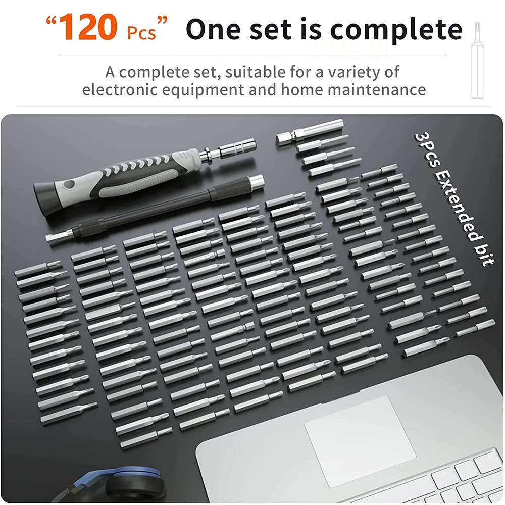 Screwdriver Set 122/135/140 in1 Magnetic Torx Phillips Screw Bit Kit With Electrical Driver Remover Wrench Repair Phone PC ToolS