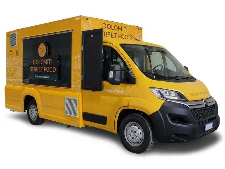 Customized Street Food Cart Ice Cream Cart Mobile Food Cart with LED Lights Outdoor Flower  Gelato Display Freezer