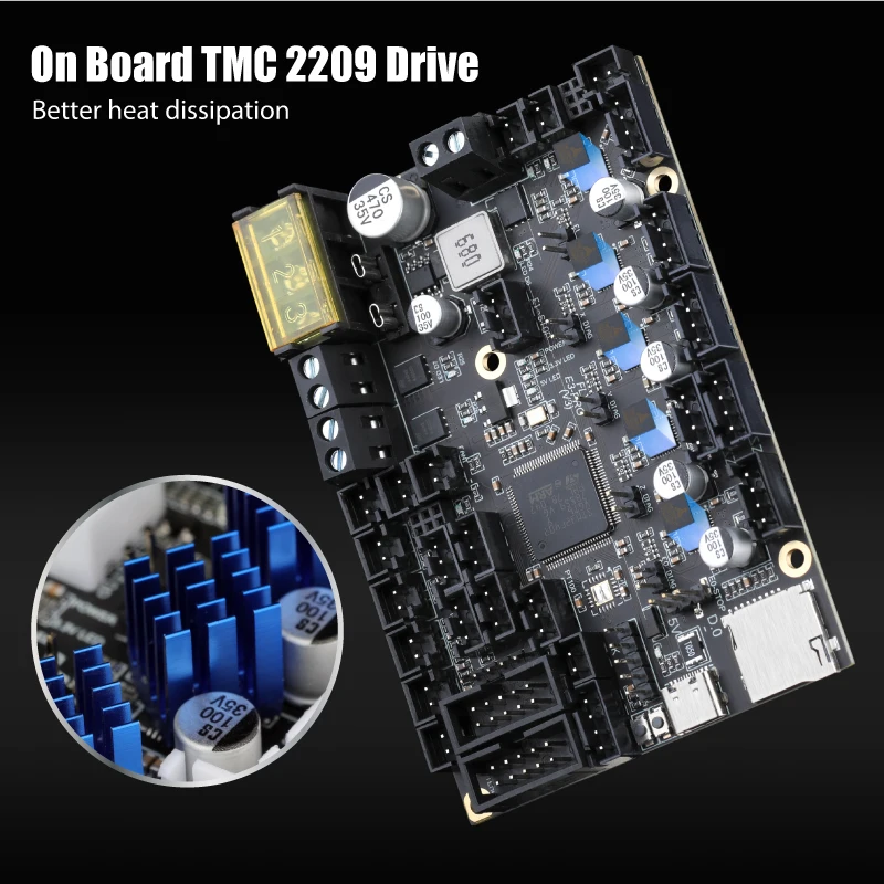 

Top Gloomy FLY RRF E3 PRO V3.0 Wifi 1.6M/S 32Bit Control Board TMC2209 3D Printer Parts Upgrade Ender 3/5 Duet 2