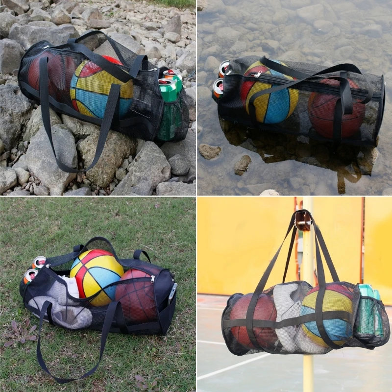 Mesh Diving Duffels Bag Diving Collapsible Large Beach Bags and Tote with Zipper