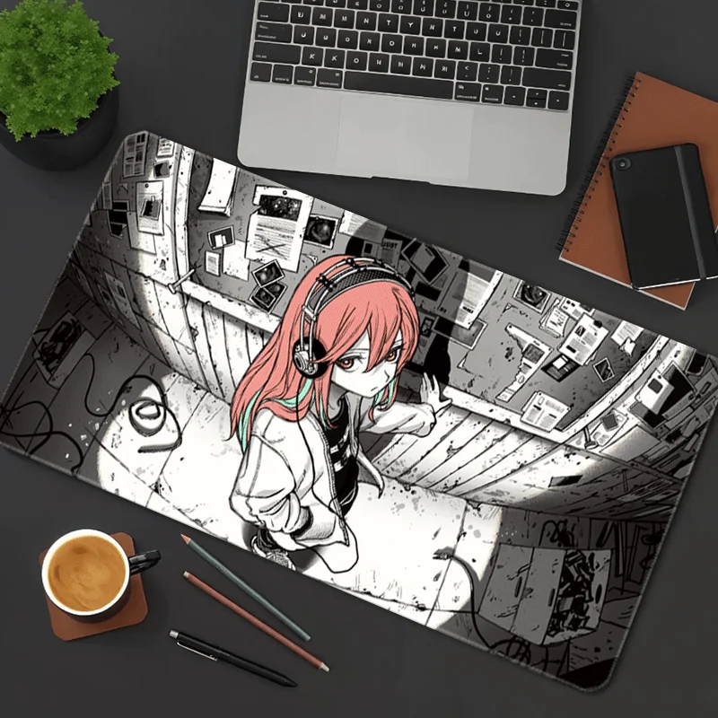 

Redhead Girl Comic Mouse Pad Large Rubber Base Anti-slip Desk Accessories Mousepad for Offices and Gamer Keyboard Mats Decor Mat