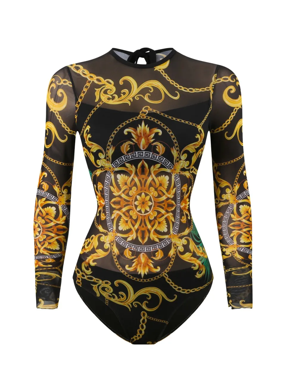 مثير شبكة ملابس السباحة 2026 المرأة مع فستان الشاطئ طويلة الأكمام ملابس السباحة الإناث المطبوعة الاستحمام لباس سباحة مبطن بحر