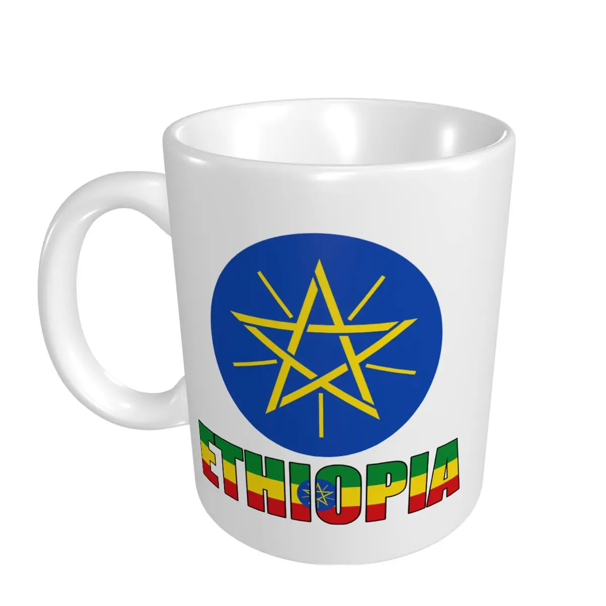 Mark Cup Mug Ethiopia Letter Flag Emblem Coffee Mugs Tea Milk Water Cup Travel Mugs For Office Home