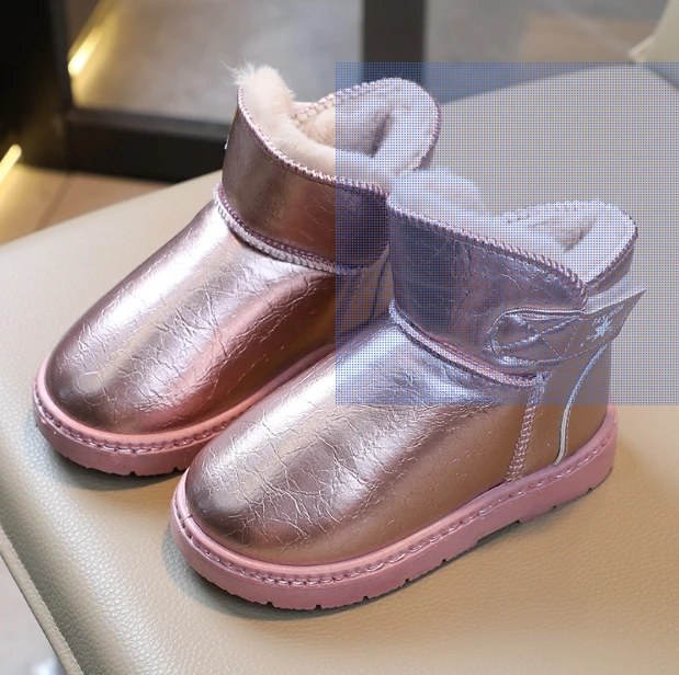 

Детские зимние сапоги, зимние теплые плюшевые хлопковые туфли для девочек и мальчиков, ботильоны принцессы, непромокаемые ботинки для маленьких детей, botas infantil