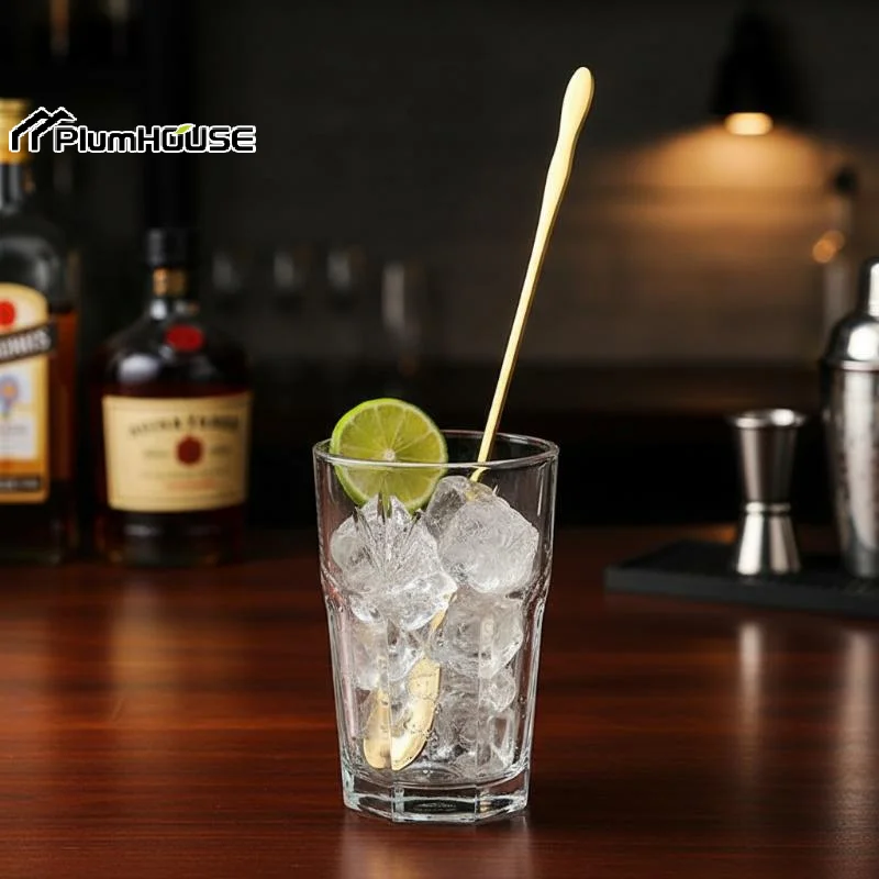 Stainless Steel Long Handle Teaspoon For Cocktails, Ice Coffee, And Tea - Mixing Spoon With Easy Grip Handle