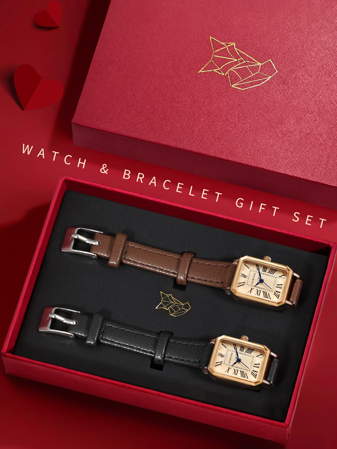 Luxury Gift Box Women Quartz Watch Soft Leather Band Elegant Ladies Wristwatch Birthday Valentine Wedding Gift For He RelojMujer