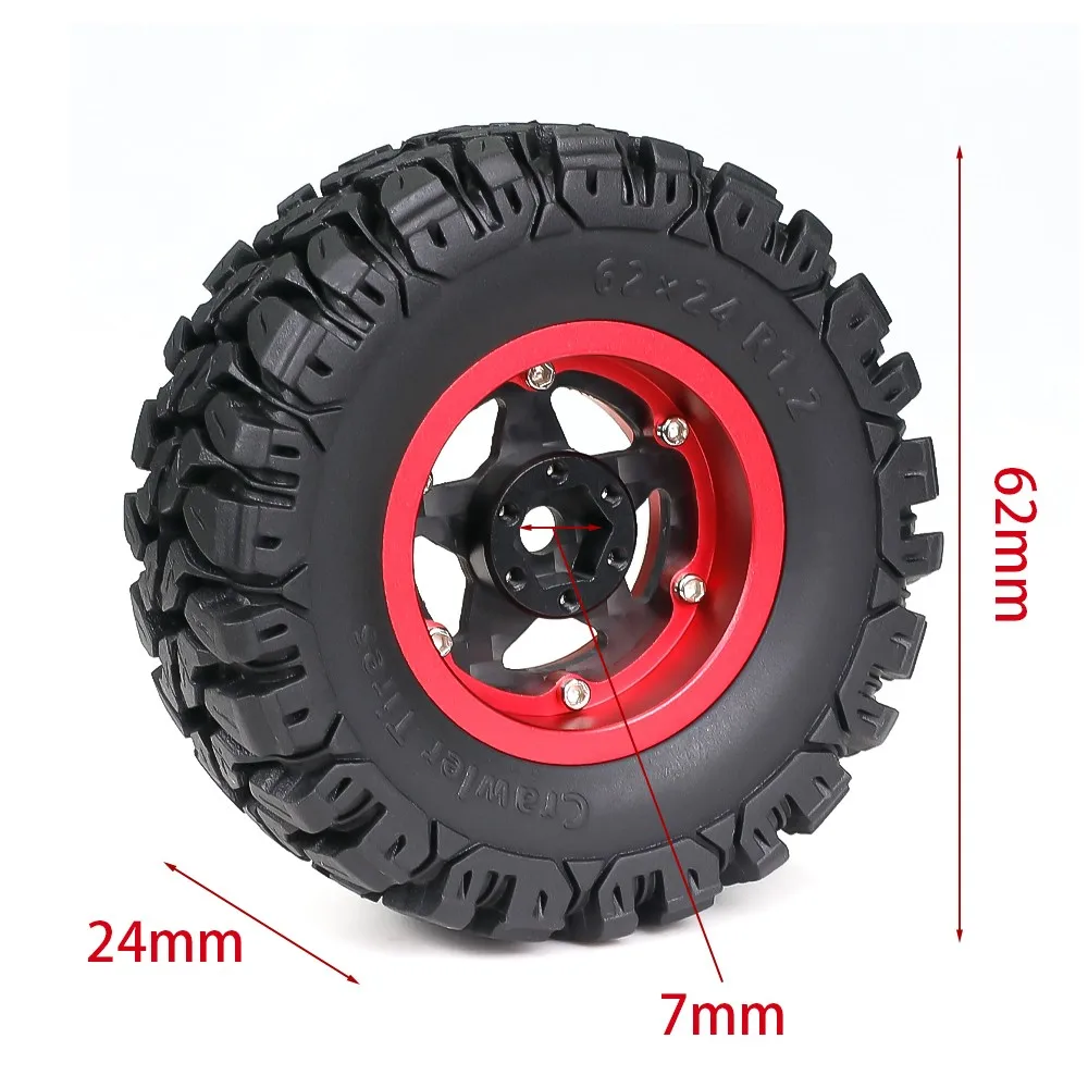 Carbon Faser Legierung 1,2 Zoll Beadlock Radnabe Felgen für 1/18 TRX4M SCX24 FMS FCX18 FCX24 Furitek RC Auto Metall Upgrade Teile – Detail 1