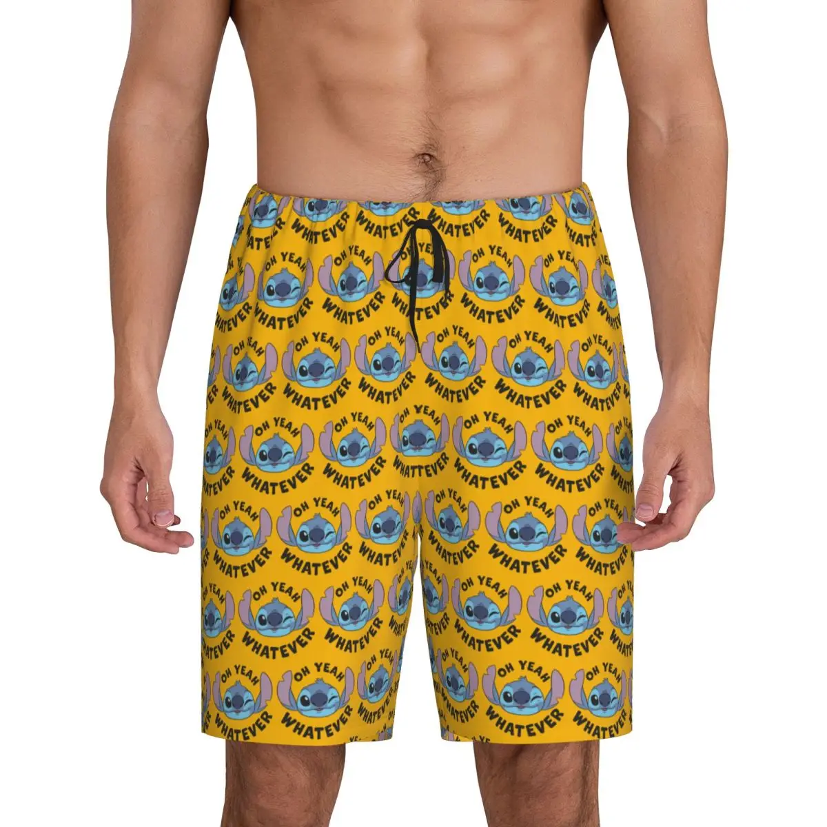 

Custom Cartoon Anime Manga Stitch Pajama Shorts Sleepwear Men Elastic Waistband Sleep Lounge Short Pjs with Pockets