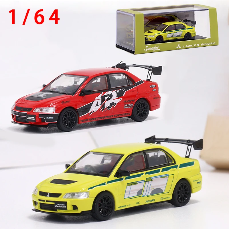 

Литая модель автомобиля Mitsubishi Lancer в масштабе 1/64, модель автомобиля Lancer EVO IX 9, модель автомобиля из сплава, игровые эволюционные автомобили