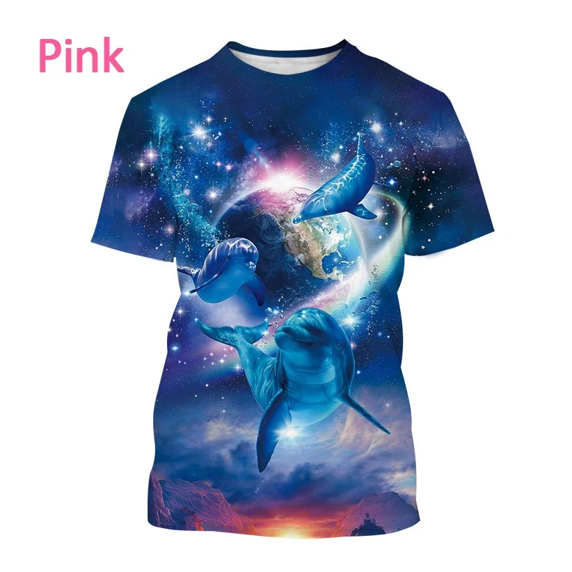 New Dolphin 3D Print T shirt Fashion Rainbow Dolphin Cartoon T shirt Men/Women Hip Hop Harajuku