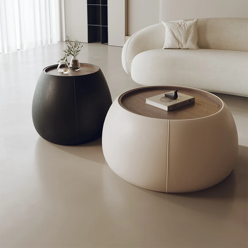 

Coffee table living room household light luxury high-end small apartment cream style creative design