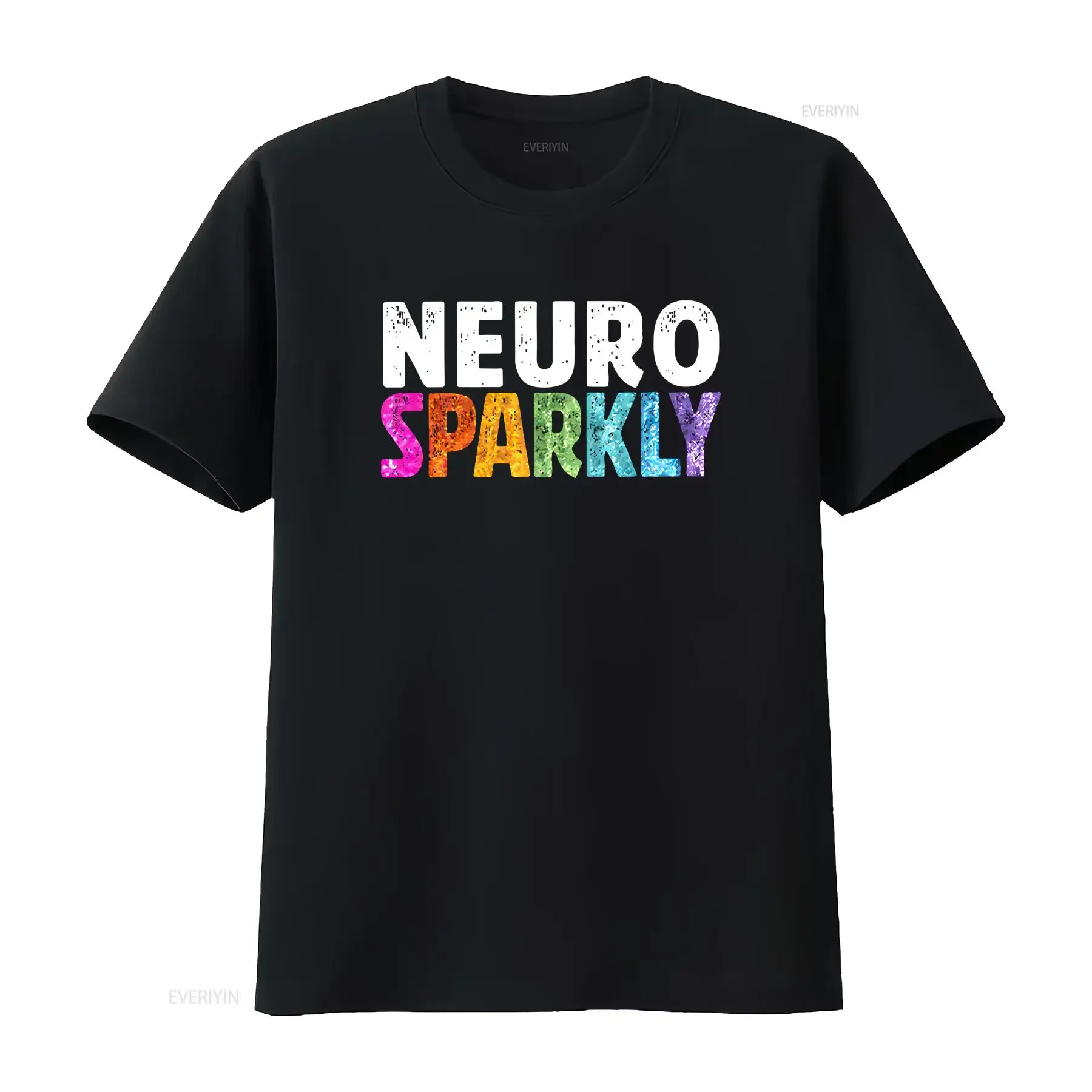 Neuro Sparkly Neurodivergent Adhd T Shirt  vintage Washed designer clothes Stylish Top For Everyday Wear Unisex Casual