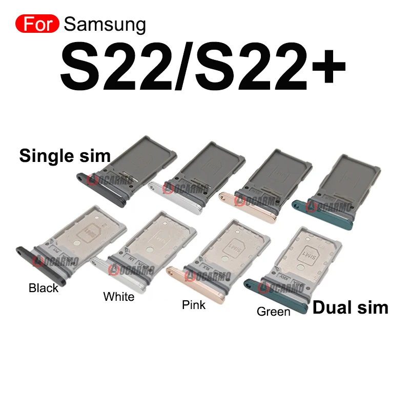 For Samsung Galaxy S22 Plus  s22+ Single & Dual Sim Card Sim Tray MicroSD Holder Nano Slot Replacement Part