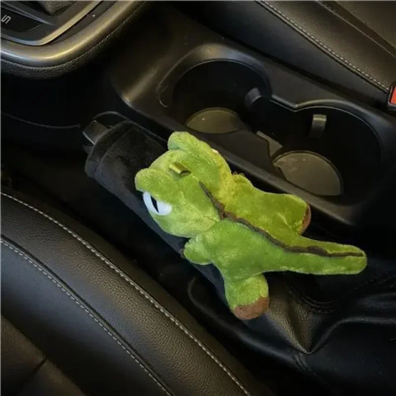 Car Handbrake Cute Cartoon Grip Covers Gear Shift Knob Cover Handle Plush Sleeve Winter Soft Warm Hand Brake Dino Corgi Ass Car