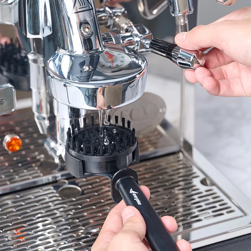 Coffee Brewing Head Round Head Cleaning Brush Semi-automatic Coffee Machine Brush Anti-scalding 58MM Universal Coffee Appliance