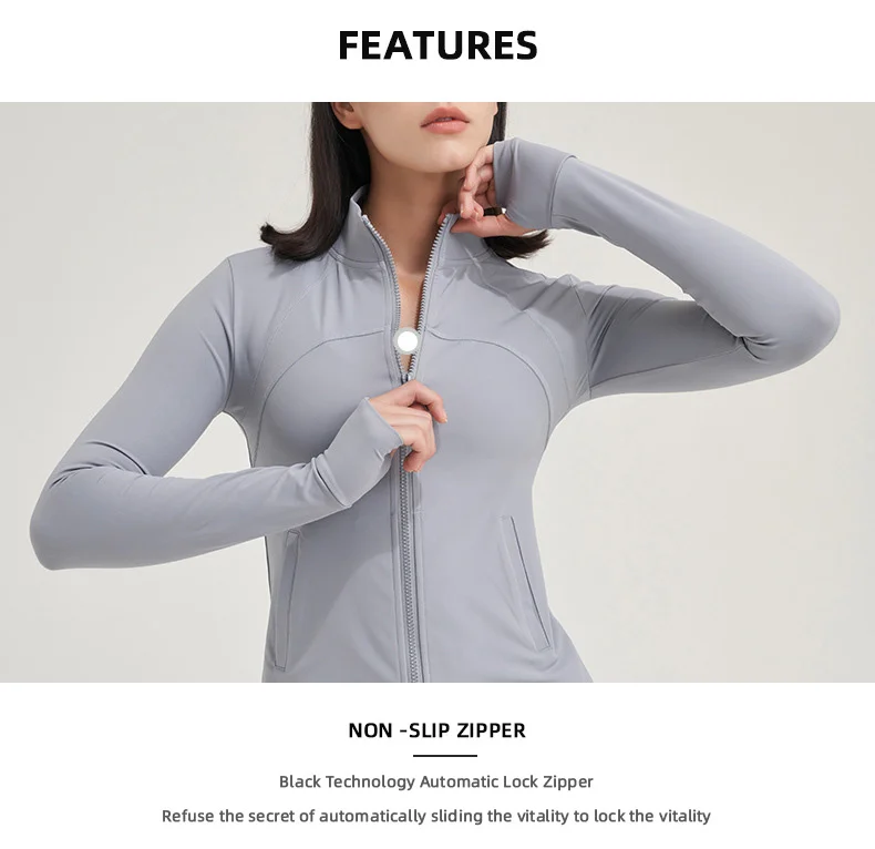 TRY TO BN Yoga Long Sleeve Coat Zipper Loose Sports Tops Breathable Sunscreen T Shirt Workout Women Running Gym Clothing Fitness