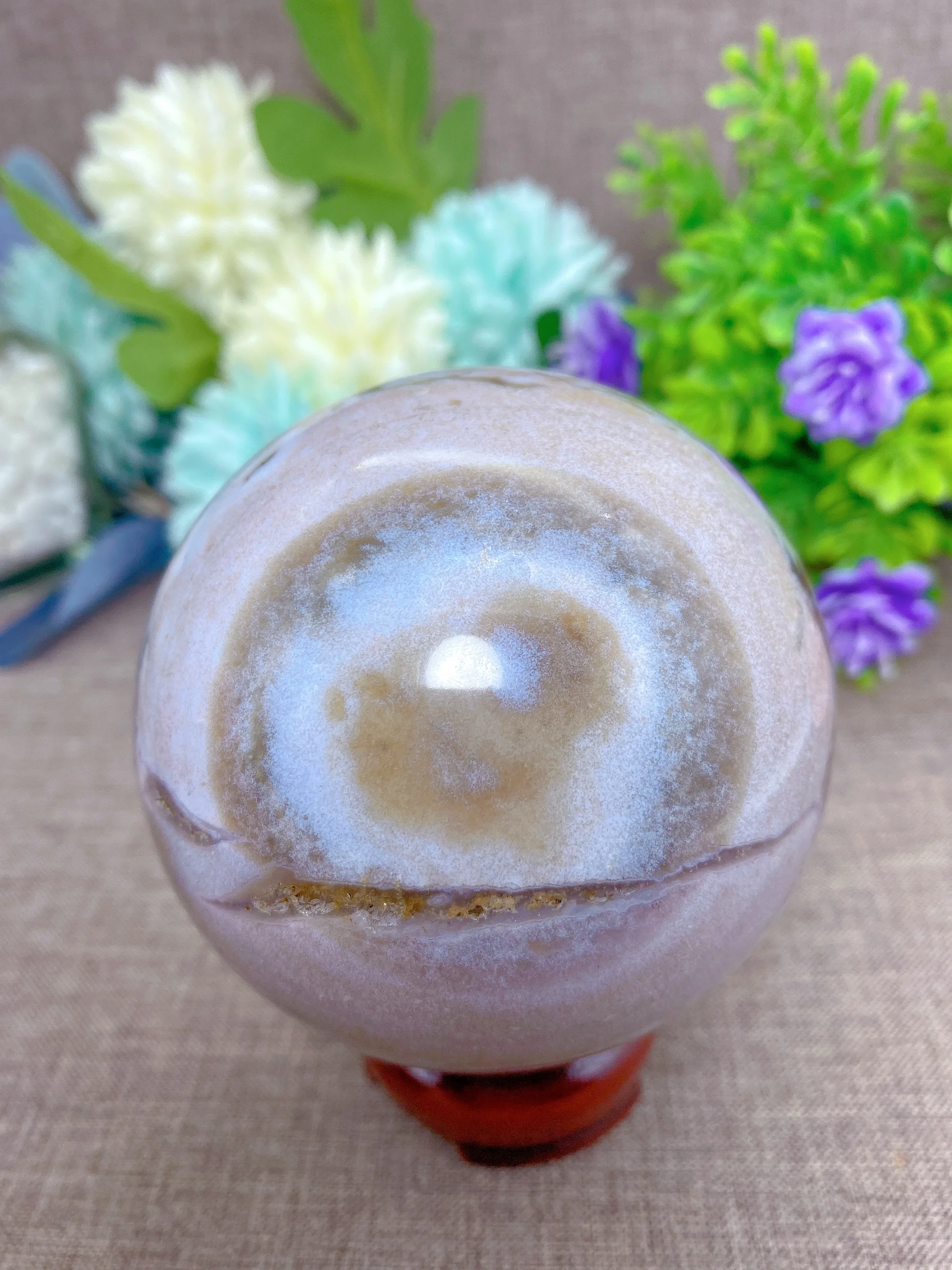 Natural Stone Celestial Body Ocean Jasper Crystal sphere Meditation Spirit Exorcism Ball Home Room Decoration Reiki Healing